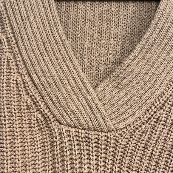 Able Women's Tan V-Neck Sweater - Picture 4 of 4